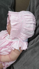 H6367 Will Beth Traditional "Vintage"style traditional open back smocked bonnet (pink) - Silicone Velvet Matting Powder