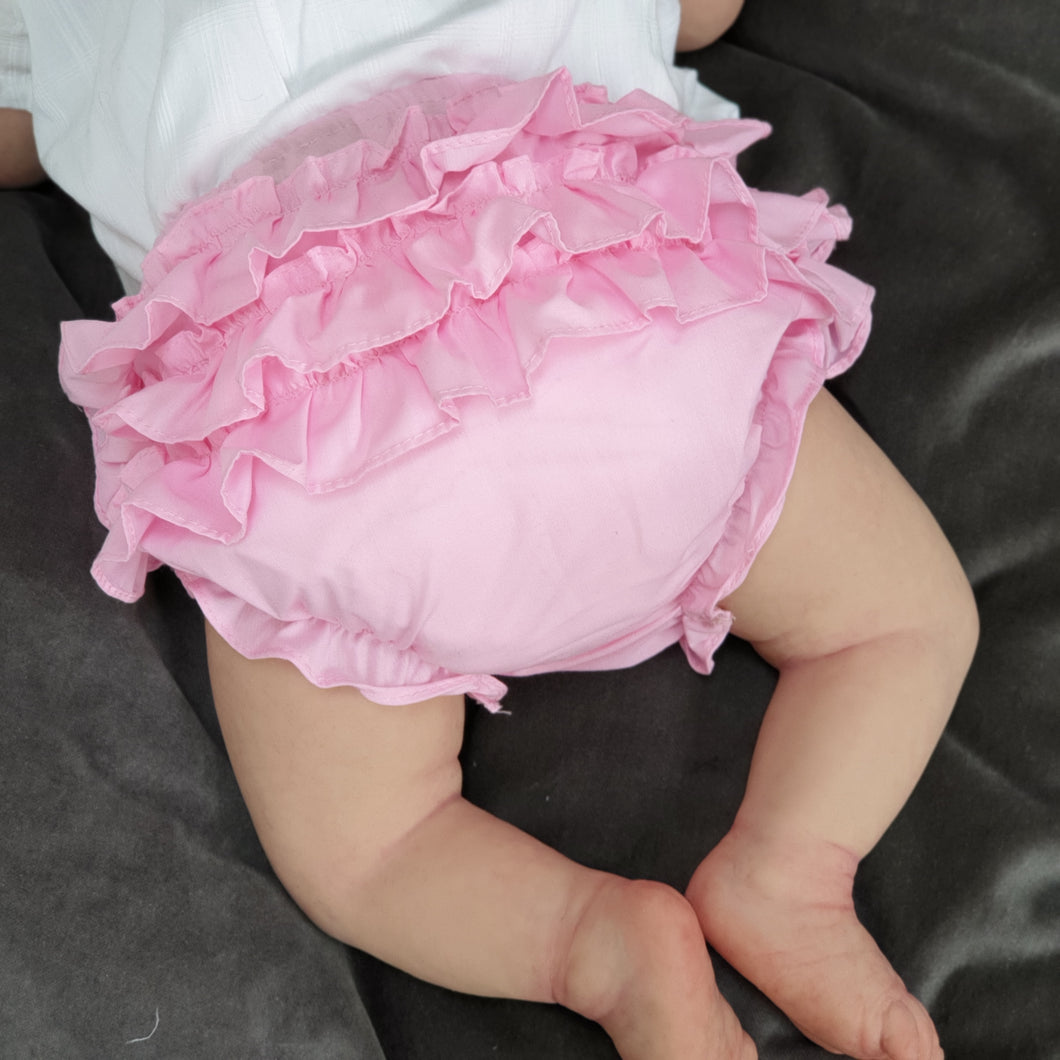 P514 Ruffle Knickers Pink - Silicone Velvet Matting Powder