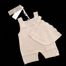 Very Fine Knit Grey Romper with Hat ( 3 doll sizes for 13 to 20 inches / 30 to 50cm)
