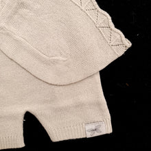 Very Fine Knit Grey Romper with Hat ( 3 doll sizes for 13 to 20 inches / 30 to 50cm)