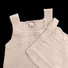 Very Fine Knit Grey Romper with Hat ( 3 doll sizes for 13 to 20 inches / 30 to 50cm)