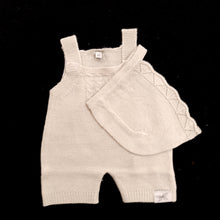 Very Fine Knit Grey Romper with Hat ( 3 doll sizes for 13 to 20 inches / 30 to 50cm)