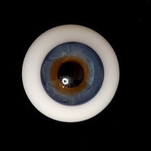 German Jupiter flat back glass eyes for dolls - large iris & slight corneal bulge (4 colours)