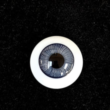 German Neptune flat back glass eyes for dolls  - large iris (3 colours,14mm to 22mm)