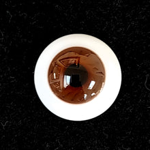 German Neptune flat back glass eyes for dolls  - large iris (3 colours,14mm to 22mm)