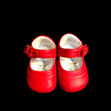 463 Will Beth soft leather pram shoes - velcro mary janes with bow