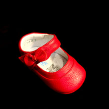 463 Will Beth soft leather pram shoes - velcro mary janes with bow