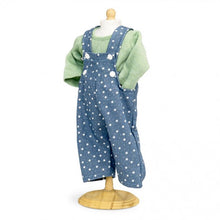432 Dungarees Stars / overall with long sleeve T shirt ( 3 doll sizes for 12 to 18 inches / 31 to 46cm)