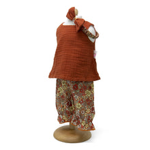 471 coral red 3 piece set with ditsy print long bloomers ( 4 doll sizes for 11 to 18 inches / 29 to 46cm)