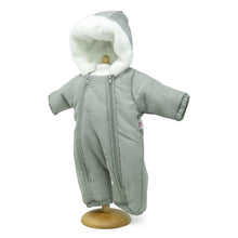 Unisex Dolls Snowsuit in Grey with fur lined hood ( 3 doll sizes for 12 to 17 inches / 33 to 46cm)