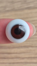 German Neptune flat back glass eyes for dolls  - large iris (3 colours,14mm to 22mm)