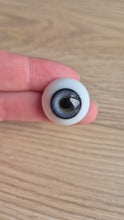 German Neptune flat back glass eyes for dolls  - large iris (3 colours,14mm to 22mm)