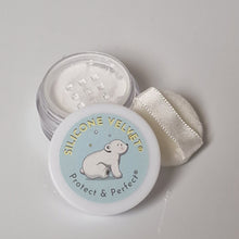 2g Silicone Velvet sample in jar with puff. - Pixie Kissed Babies