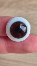German Neptune flat back glass eyes for dolls  - large iris (3 colours,14mm to 22mm)
