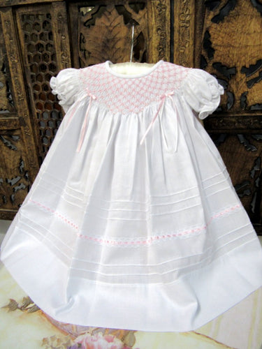 16493 Will Beth Baby Smocked Gown - Silicone Velvet Matting Powder