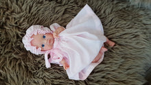 042 Cable Rose Smocked Bishop Dress for Dolls. Pink with smocked bonnet and bloomers. - Silicone Velvet Matting Powder