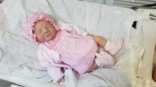 2115 Pink gingham smocked dolls dress set with bonnet and bloomers - Silicone Velvet Matting Powder