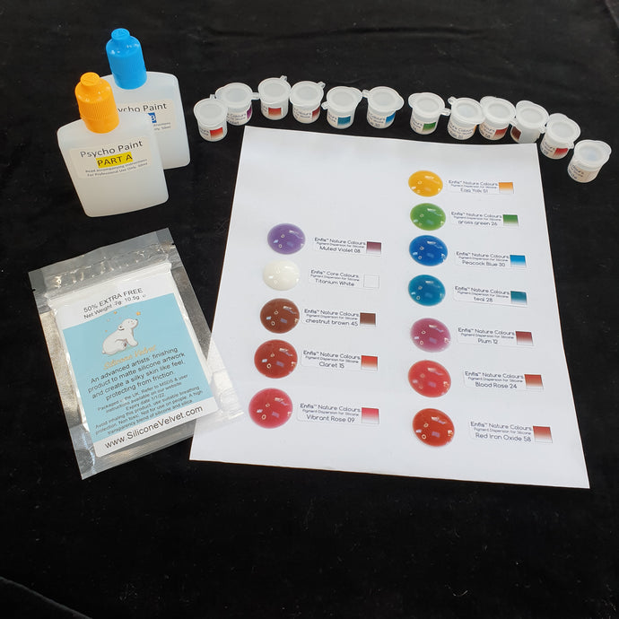 Silicone Artist Complete Starter Kit - INCLUDES PAINT BASE, pigment & matting powder