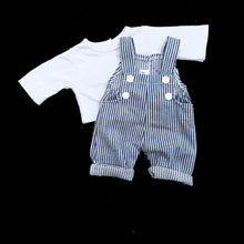 343 Dungarees / overall with long sleeve T shirt ( 3 doll sizes for 13 to 18 inches / 33 to 46cm)