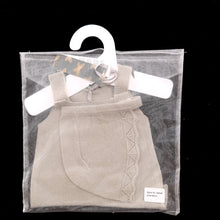 Very Fine Knit Grey Romper with Hat ( 3 doll sizes for 13 to 20 inches / 30 to 50cm)