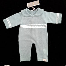Romper - Blue Knit ( 3 doll sizes for 13 to 20 inches / 35 to 50cm)