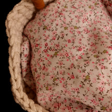 Hand made soft bed / carrier in two sizes for dolls size 6inch to 13inch(with bedding)