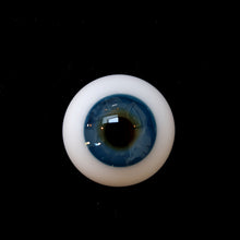 German Jupiter flat back glass eyes for dolls - large iris & slight corneal bulge (4 colours)