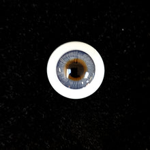 German Saturn flat back glass eyes for dolls  - large iris & dark limbus ring (blue only) - Pixie Kissed Babies