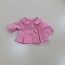 432 dolls classic style coat and hat in pink ( 1 doll sizes for 12 1/2 to 14 1/2 inches / 32cm to 37cm)