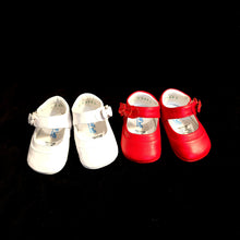 463 Will Beth soft leather pram shoes - velcro mary janes with bow