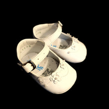 179 Will Beth soft leather pram shoes - buckle mary janes with flowers
