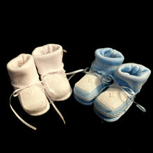 80578 Will Beth Knit booties - white or blue
