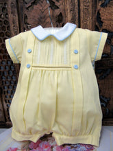 77960 Will Beth  "Vintage" Style Yellow Romper with Blue Detailing NB - Silicone Velvet Matting Powder