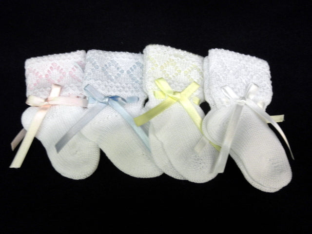Will Beth Knitted ribbon socks diamond knit