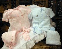80749 4 piece cotton knit "take me home" set preemie & newborn - pink / blue - Silicone Velvet Matting Powder
