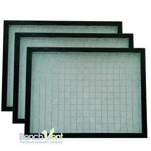 REPLACEMENT FILTERS for Table top ducted artists' extractor (A3 size) to extract solvents, dust and airbrush spray