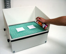 Table top ducted artists' extractor (A3 size) to extract solvents, dust and airbrush spray