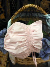 H6367 Will Beth Traditional "Vintage"style traditional open back smocked bonnet (pink) - Silicone Velvet Matting Powder
